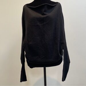 Club Monaco Black Cashmere Blend Boatneck Sweater Size S